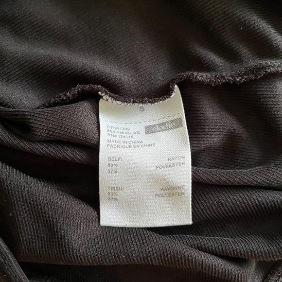 NWOT Elodie Black Ribbed Bodysuit, Sz Small - Picture 6 of 7